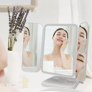 Espejo para maquillaje con iluminación (Batería 2000 mAh)